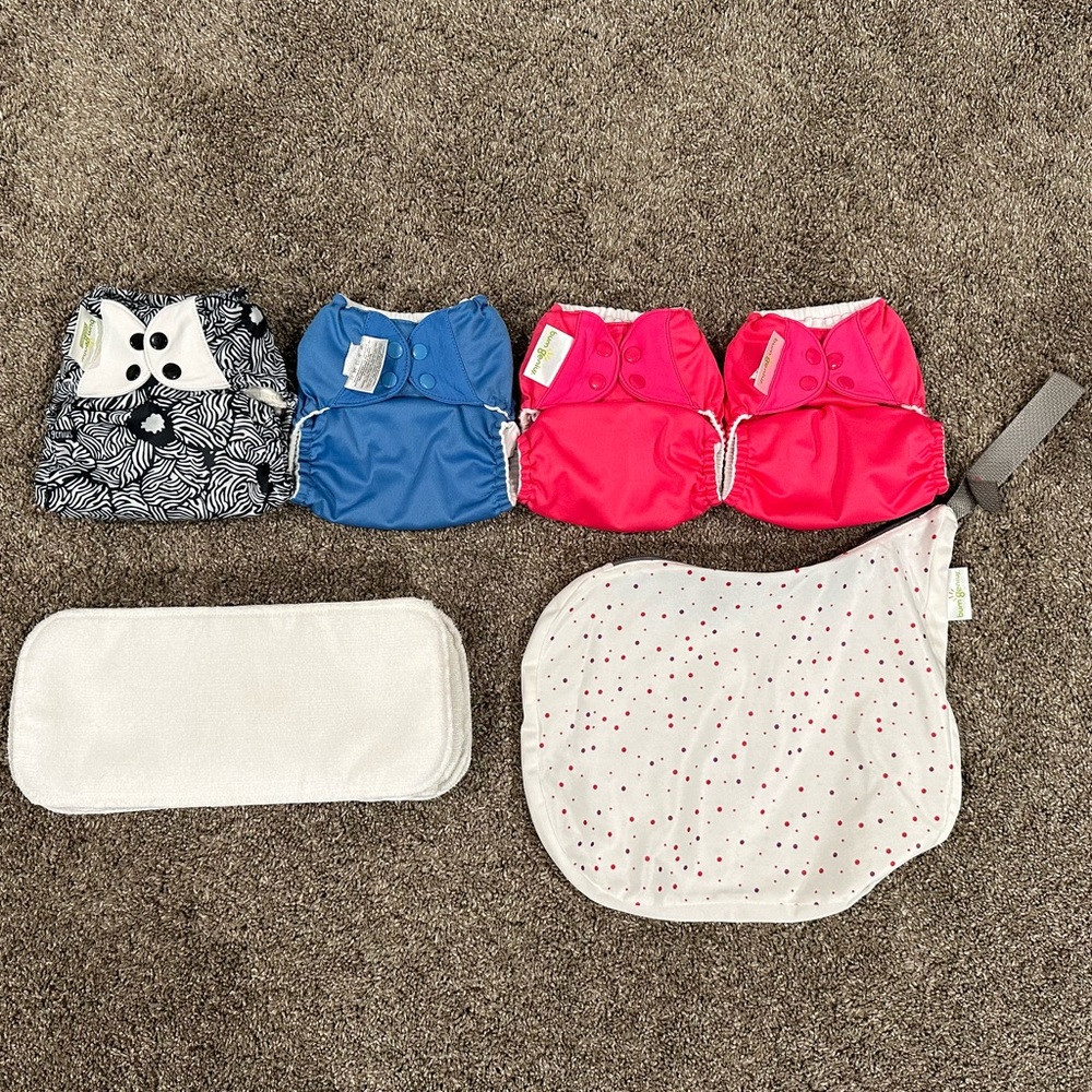Lot of BumGenius Diapers and Wet Bag